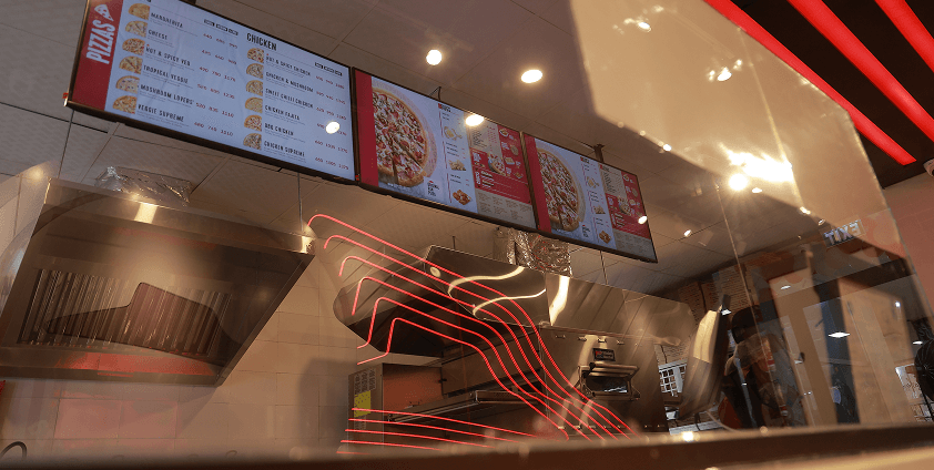 Cold Stone and Pizza Hut Storefront